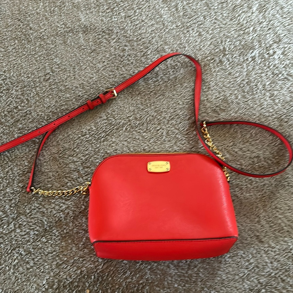 Michael Kors, Cindy Dome satchel red with chain
